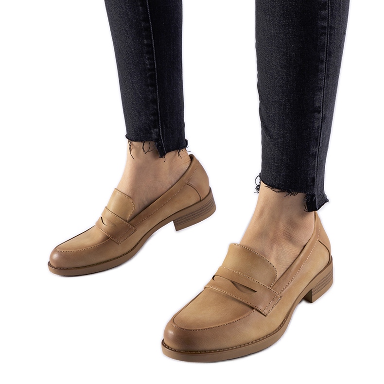 Mocassins bege elegantes Beaufort