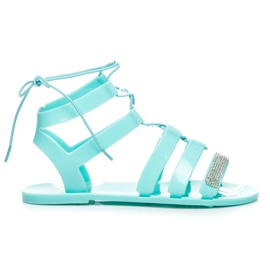 L. Day botas romanas de borracha azul