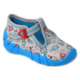 Chinelos infantis Befado com fecho 110N483, cinza