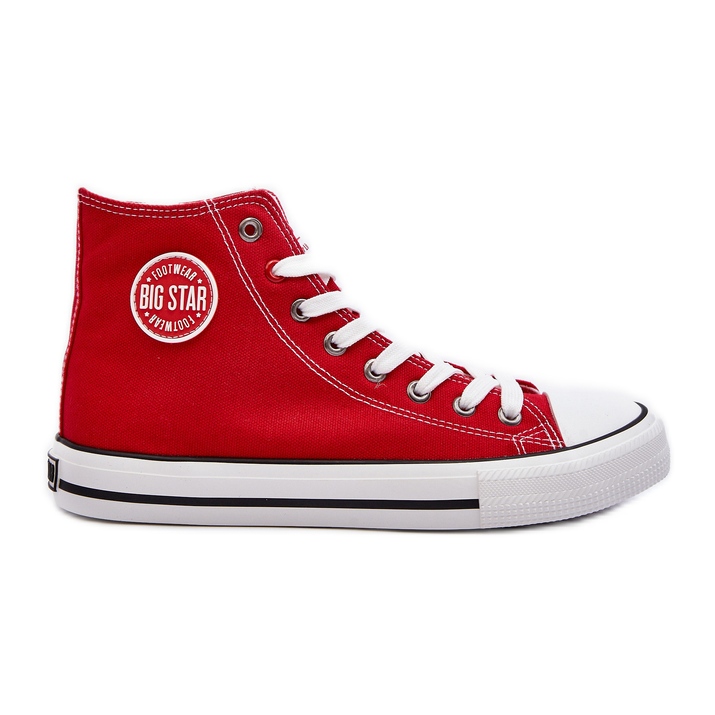 Tênis alto clássico feminino Big Star T274024 vermelho