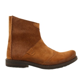 Olivier Botas de homem em pele 553KZ vermelho marrom