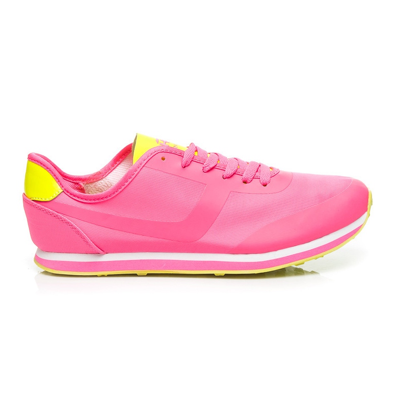 Haker Tênis esportivo de duas cores amarelo rosa