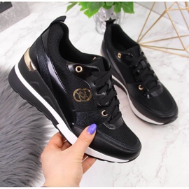 EVento W EVE274A sapatos de cunha, pretos