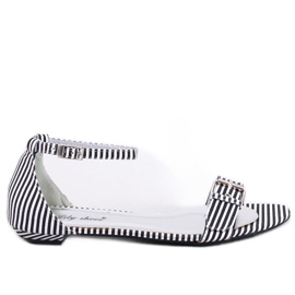 Sandálias listradas pretas Ditty - 2ª qualidade branco