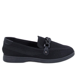 Mocassins pretos com aberturas Lucena