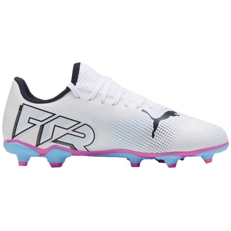 Chuteiras Puma Future 7 Play FG/AG Jr 107734 01 branco Chuteiras Puma Future 7 Play FG/AG Jr 107734 01 branco
