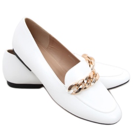 Mocassim Addison White Chain branco