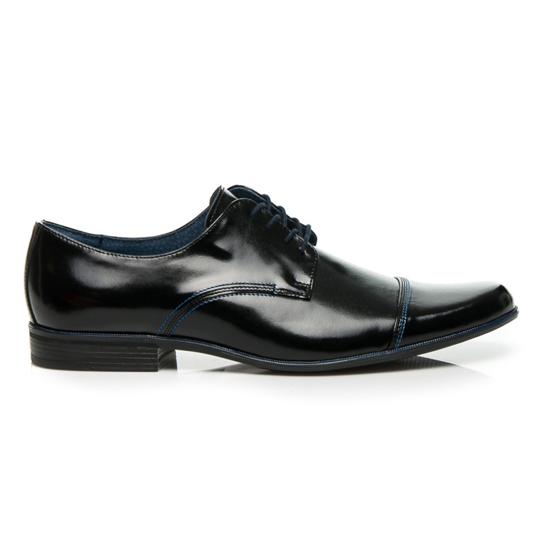 Lucca Sapatos de couro brilhante preto