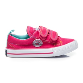 American Club Tênis Esportivos com Velcro rosa