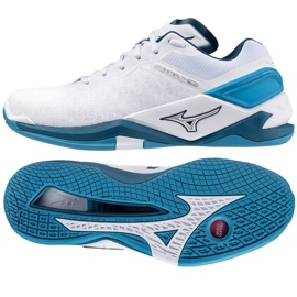 Tênis de handebol Mizuno Wave Stealth Neo M X1GA200086 branco