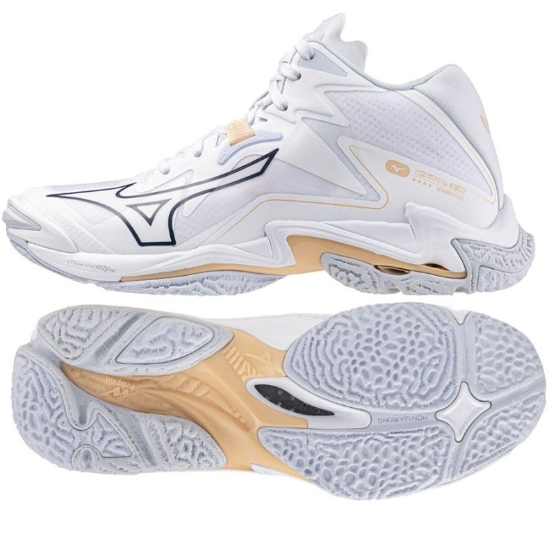 Tênis de voleibol Mizuno Wave Lightning Z8 Mid W V1GC240535 branco
