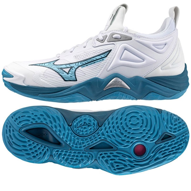 Tênis de voleibol Mizuno Wave Momentum 3 M V1GA231221 branco