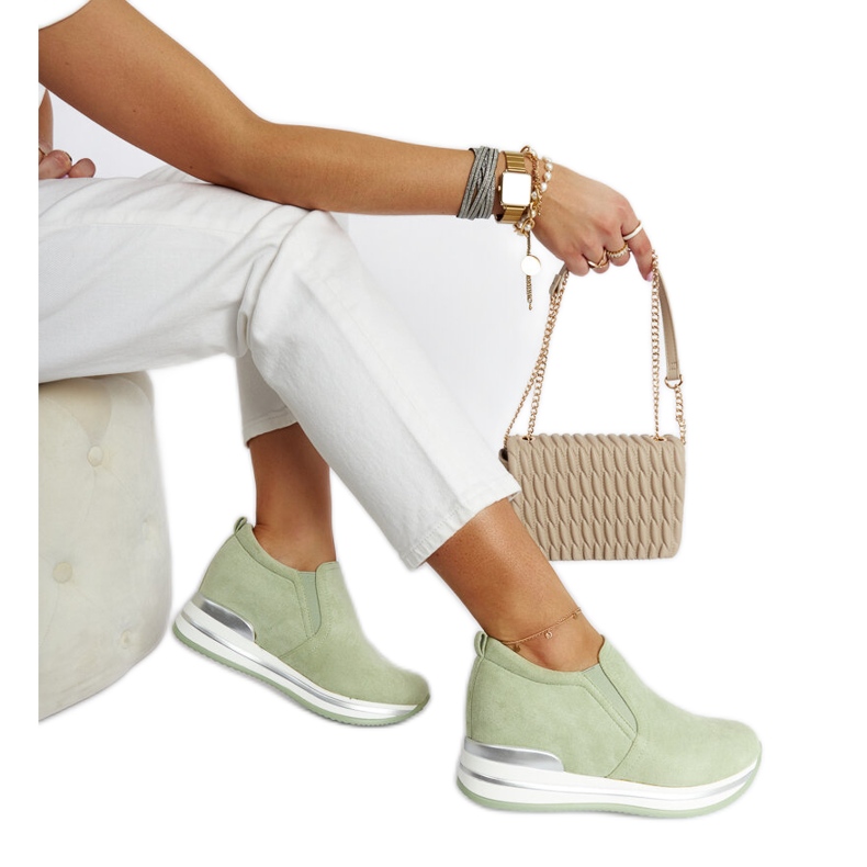 Tênis de cunha verde Alquippa