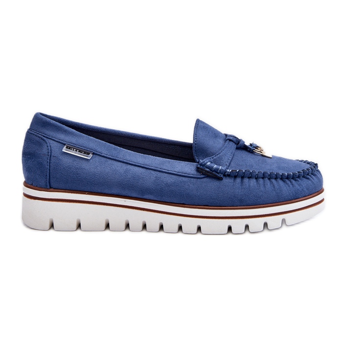 Mocassins femininos na plataforma Blue Railav azul
