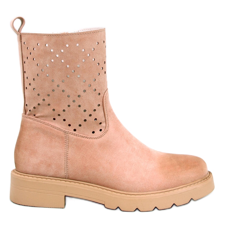 Botas com aberturas Issey Khaki bege