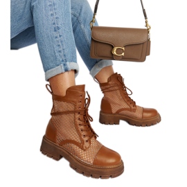 Botas Waldeck transparentes marrons castanho