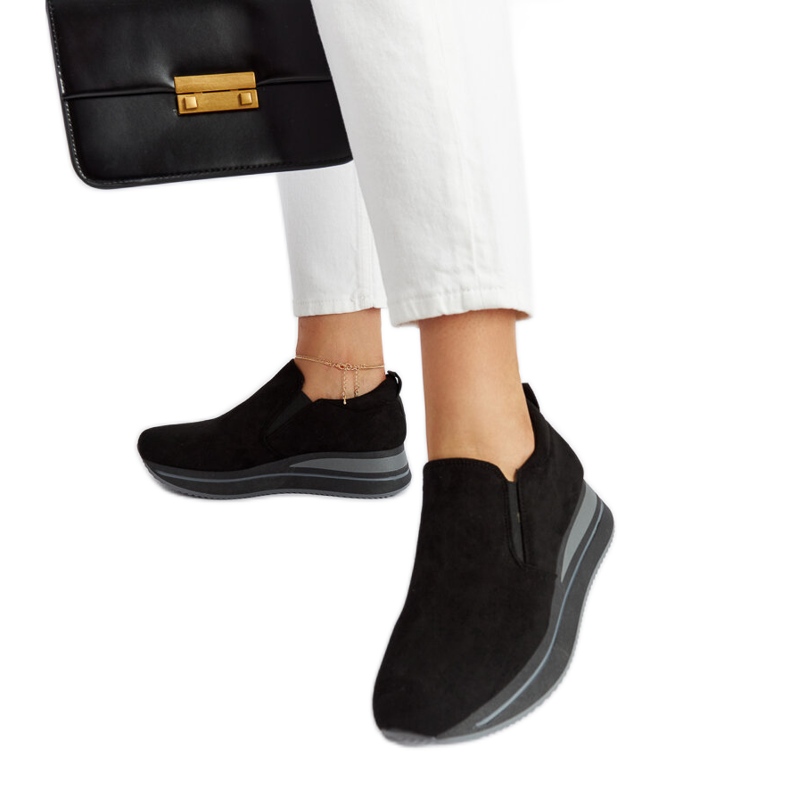 Tênis preto com plataforma Cliffside Tênis preto com plataforma Cliffside