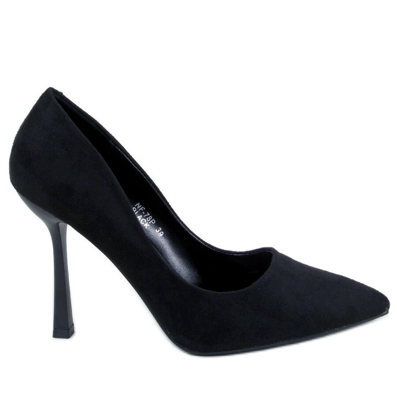 Salto de camurça feminino Camerin Black preto