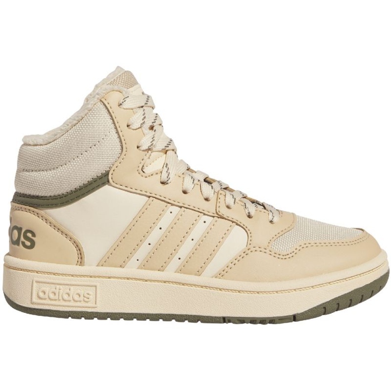 Tênis Adidas Hoops Mid 3.0 IF7738 bege