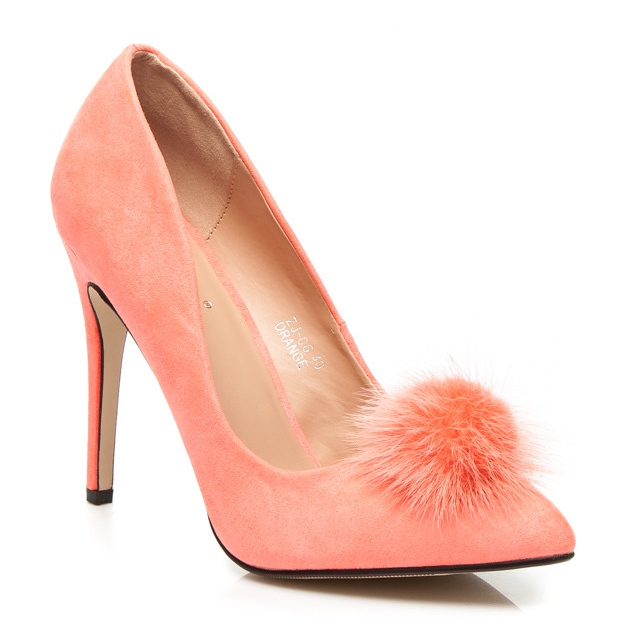 Seastar Sapatos de salto alto sexy laranja