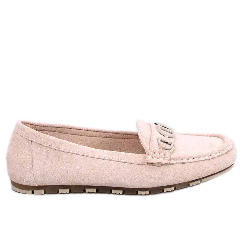 Mocassins femininos de camurça Trabei Beige bege