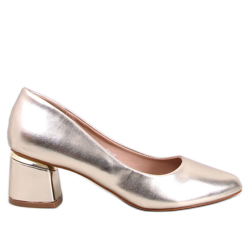 Sapatos de salto alto Shers Gold dourado