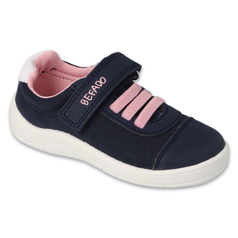 Esporte infantil Befado com velcro, azul marinho/rosa 451X001