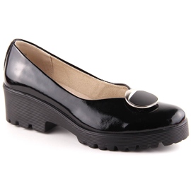 Sapatos femininos de couro envernizado com decoração Filippo DP4569 preto