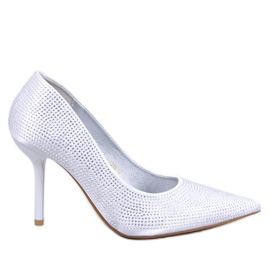 Salto alto feminino Paulis Silver com zircônia cúbica prata Salto alto feminino Paulis Silver com zircônia cúbica prata