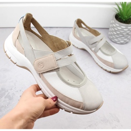 Sapatos femininos confortáveis ​​com velcro multicolor Remonte D0G08-40 multicolorido