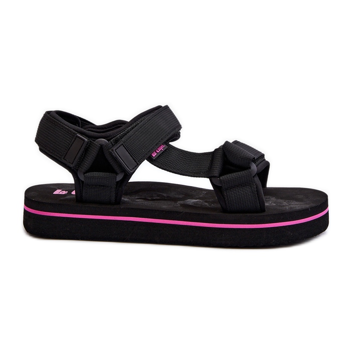Sandálias com plataforma feminina Lee Cooper LCW-24-05-2751L pretas preto