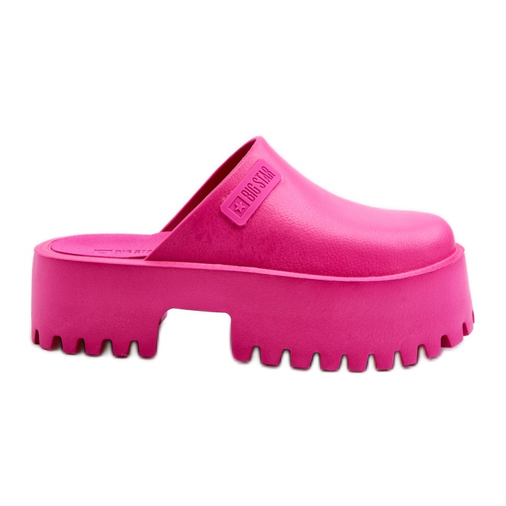 Chinelos femininos com sola enorme Big Star NN274019 fúcsia rosa