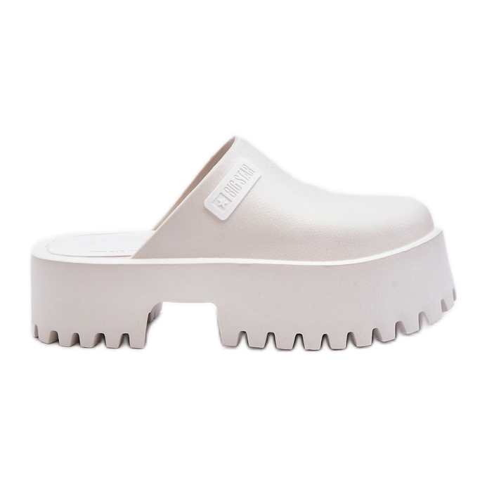 Chinelos femininos com sola enorme Big Star NN274015 branco Chinelos femininos com sola enorme Big Star NN274015 branco