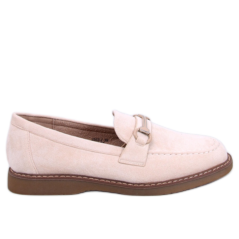 Mocassins femininos de camurça States Beige bege