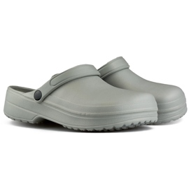 Chinelos completos cinza, tipo Kroksy