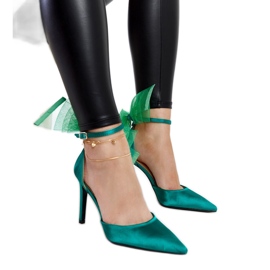 Salto alto verde com laço Ilaysa Salto alto verde com laço Ilaysa