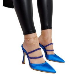 Chinelos azuis de salto alto Raffaelina azul