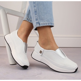 Sapatos esportivos femininos confortáveis de couro, branco, T.Sokolski 456 Sapatos esportivos femininos confortáveis de couro, branco, T.Sokolski 456