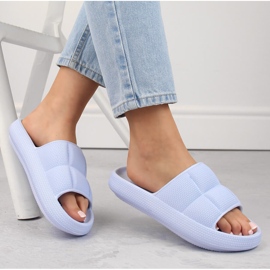 Chinelos femininos azuis claros Vinceza 76052 tolet