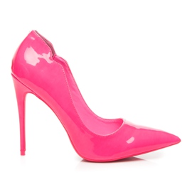 Betler saltos laqueados em neon rosa