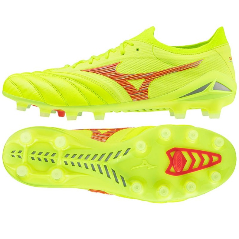 Chuteiras Mizuno Morelia Neo Vi Beta Japan Mix Md M P1GA244045 amarelo
