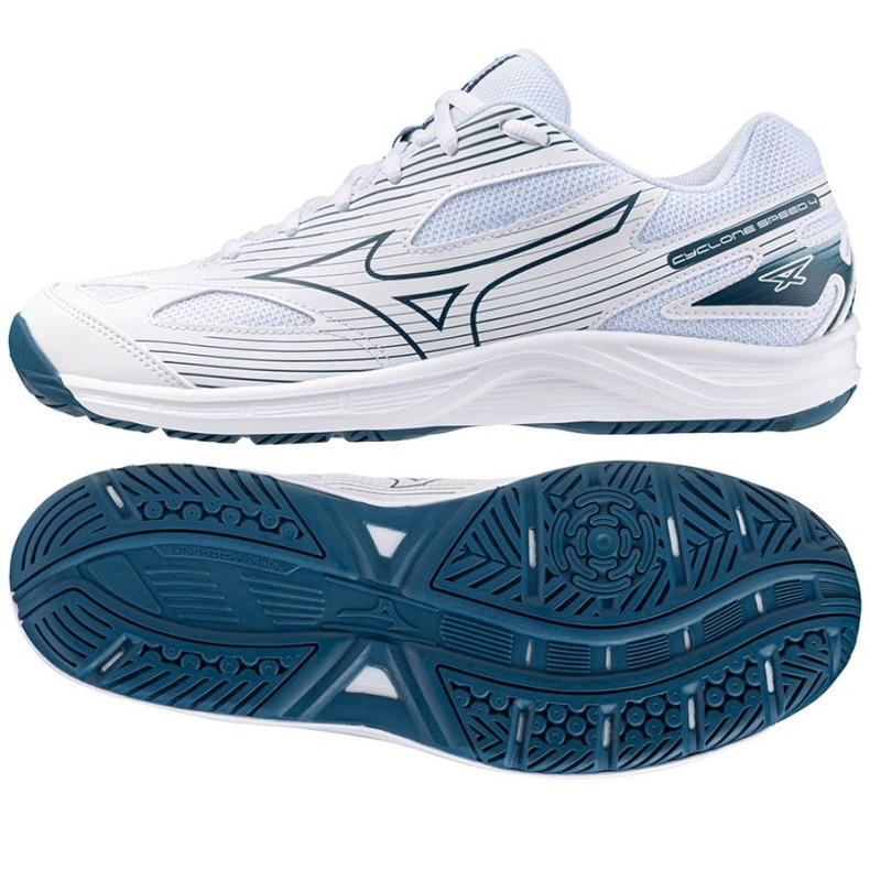 Tênis de voleibol Mizuno Cyclone Speed ​​​​4 M V1GA238021 branco