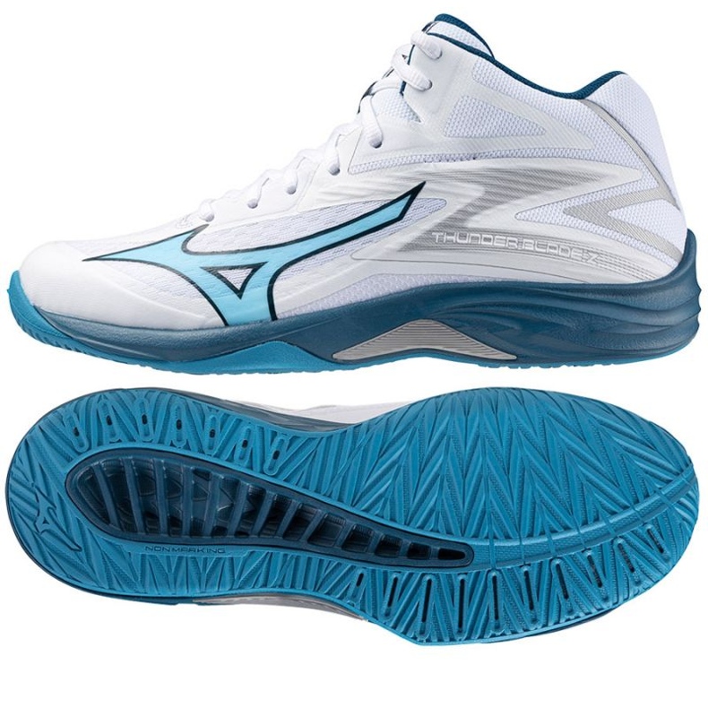 Tênis de voleibol Mizuno Thunder Blade Z Mid M V1GA237521 branco