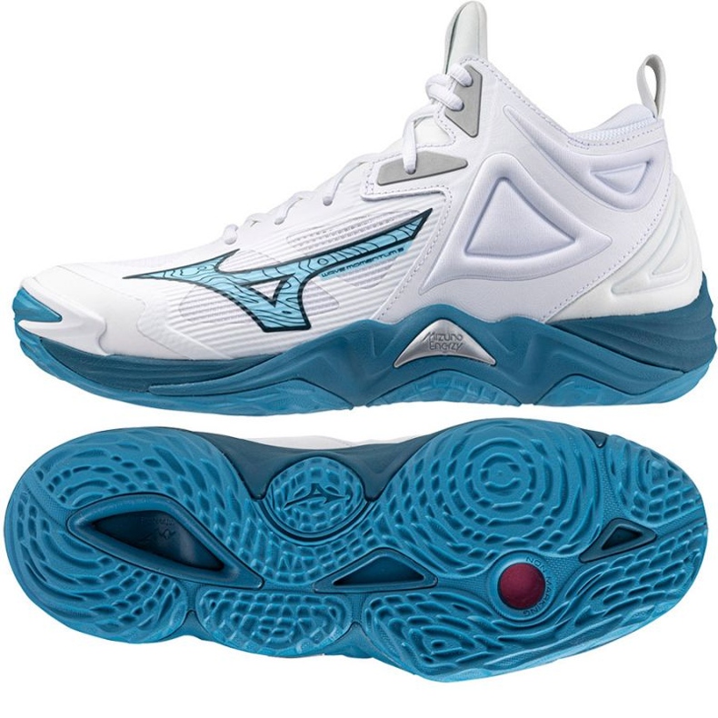 Tênis de voleibol Mizuno Wave Momentum 3 Mid V1GA231721 branco
