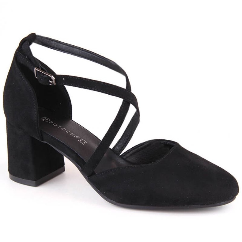 Potocki W SZ12341 WOL221A sandálias de salto alto preto