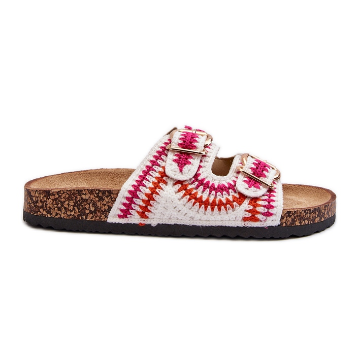 Chinelos femininos com sola de cortiça, Fannea branco Chinelos femininos com sola de cortiça, Fannea branco