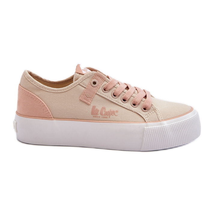 Lee Cooper LCW-24-31-2196 Tênis feminino de tecido, bege