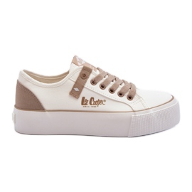 Lee Cooper LCW-24-31-2198 Tênis feminino de tecido, branco Lee Cooper LCW-24-31-2198 Tênis feminino de tecido, branco