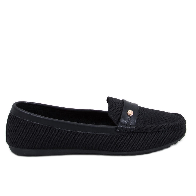Mocassins femininos macios Yuriko Nero preto