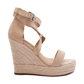 Sandálias de cunha Salthe bege com trança Sandálias de cunha Salthe bege com trança